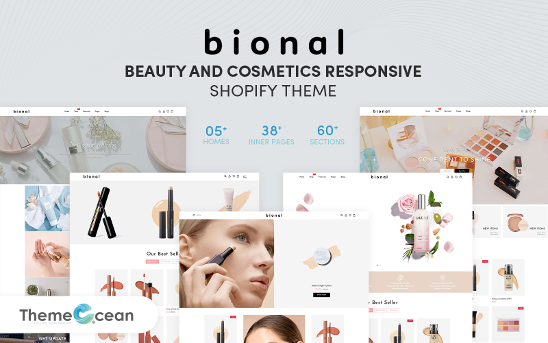 Bional – Responsives Shopify-Thema für Schönheit und Kosmetik