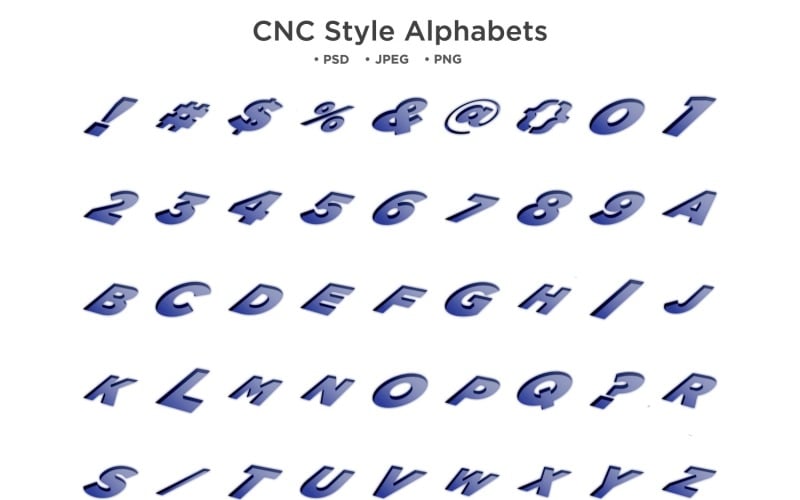 Alfabeto De Estilo Cnc Tipograf A Abc Templatemonster