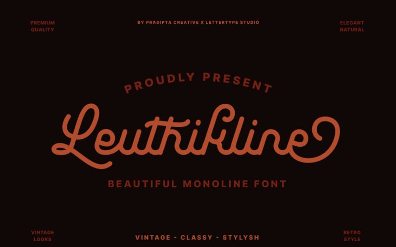 Leuthikline -一个美丽的单线字体