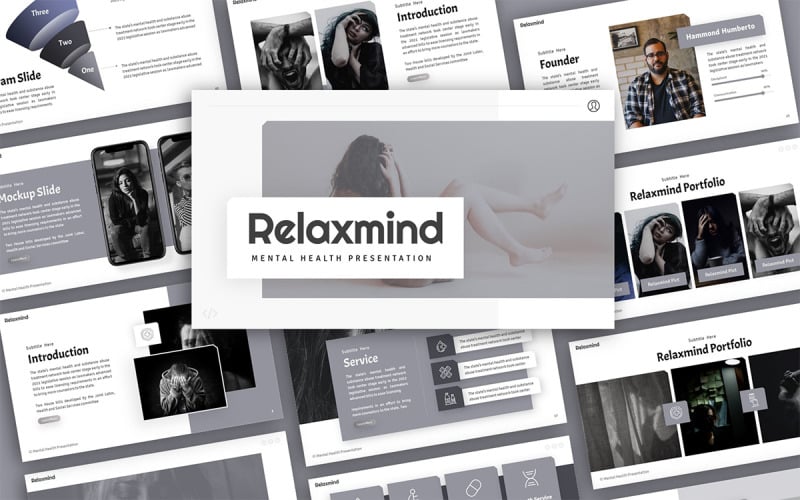 Презентація психічного здоров'я Relaxmind Шаблони презентацій PowerPoint