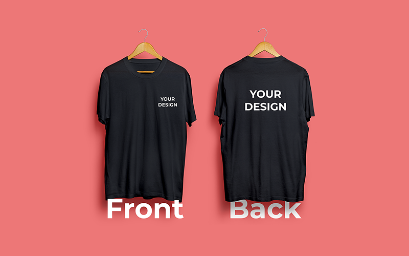 T-Shirt Mockup Design Front Back Макет продукту
