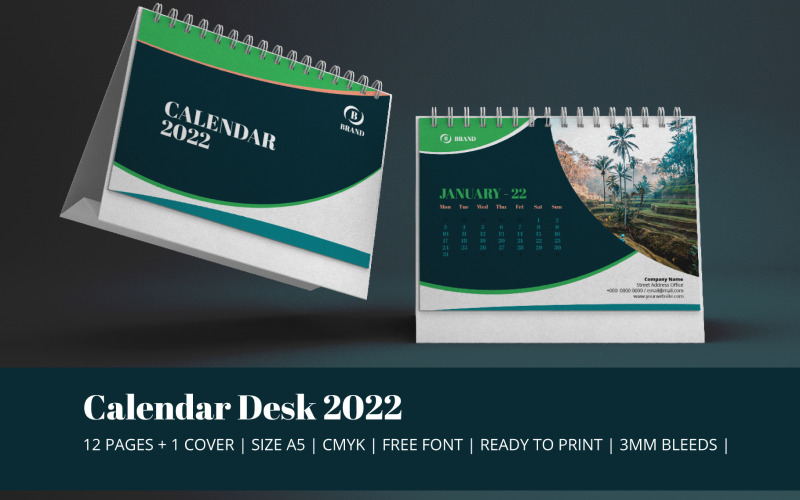Nature Calendar 2022 Theme Planner sablon