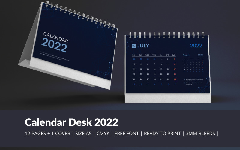 Šablona plánovače motivů Galaxy Calendar 2022
