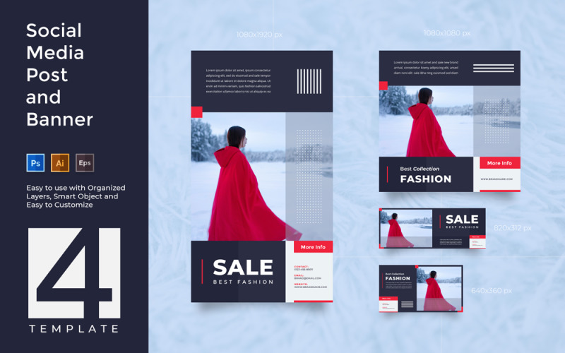 Fashion Sale - Clean And Minimalist Banner Social Media