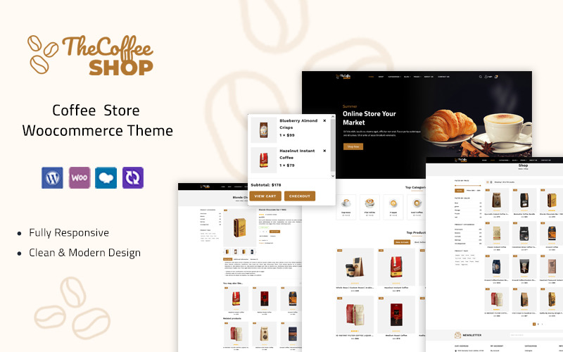 The Coffeeshop - Thème Woocommerce du magasin de café