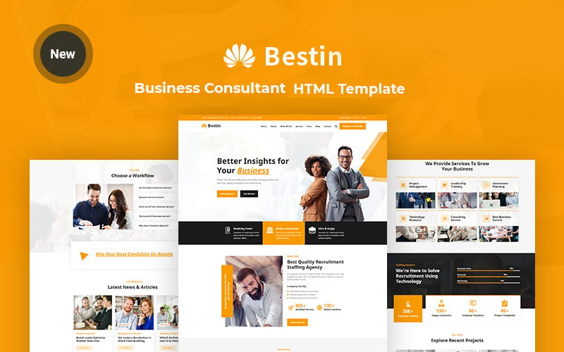 Bestin - Plantilla de sitio web adaptable para empresas y consultores