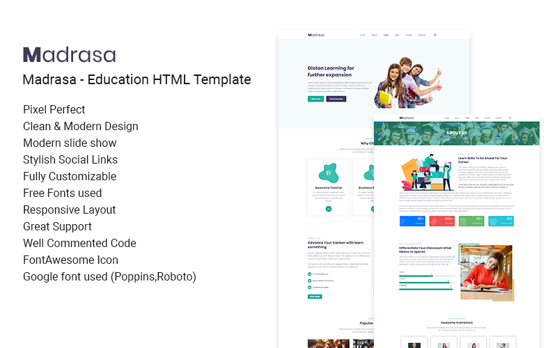 Madrasa - html网站模板的创意商业和教育