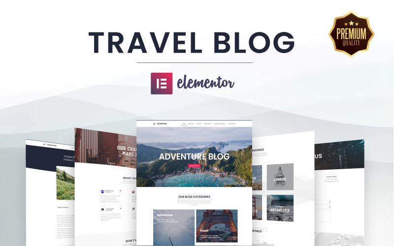 Das ultimative Web-Kit von Elementor für Reise- und Abenteuer-Blogging