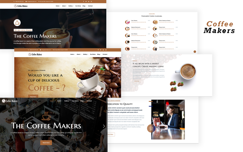 Coffee Makers - Coffee Shop Responsive HTML Template