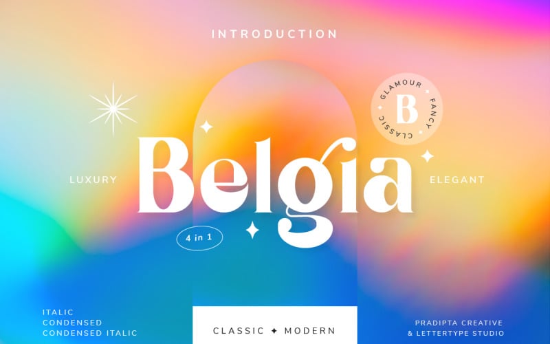 Belgia — nowoczesna klasyczna czcionka