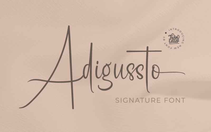 Adigussto -优雅的签名字体