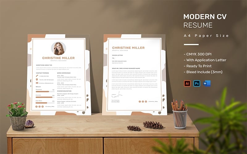 Christine Miller - CV Resume Template