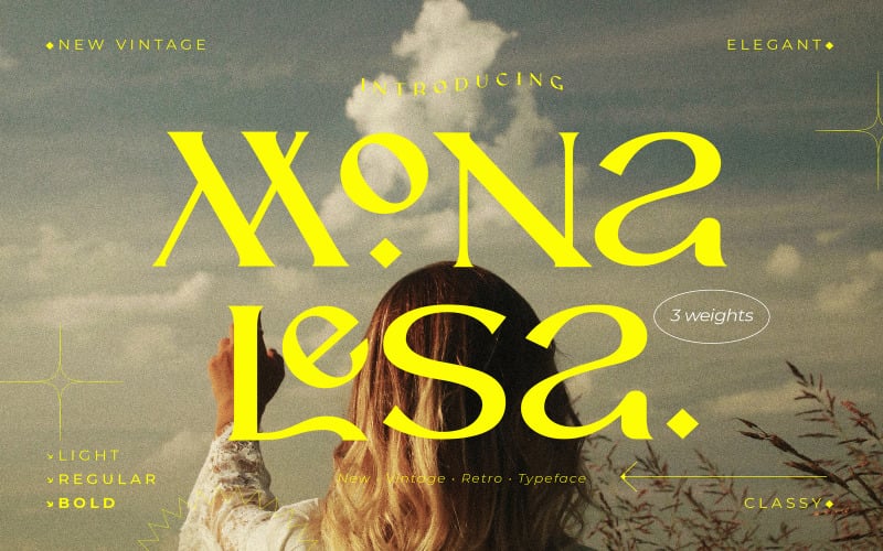 Monalesa -新的复古字体字体