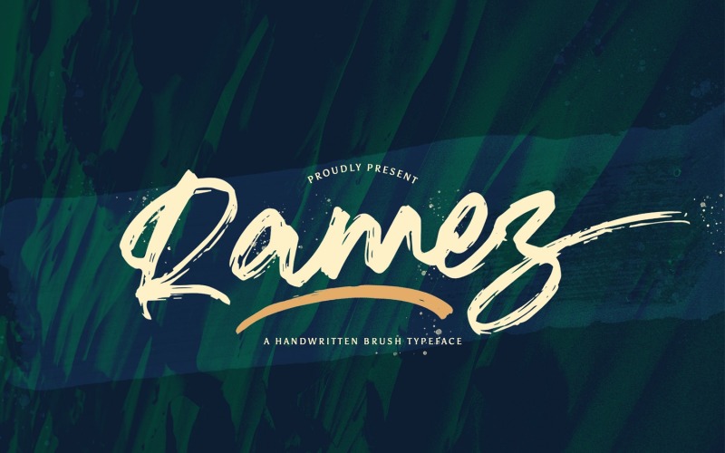 Ramez -纹理刷字体