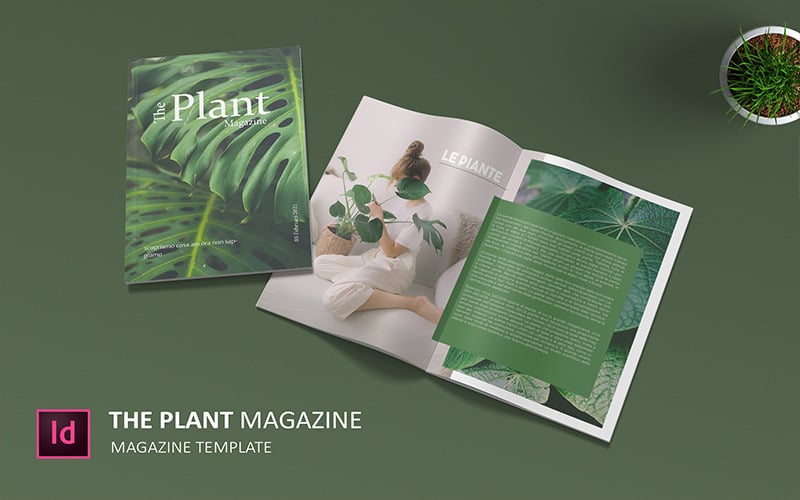 植物-杂志模板
