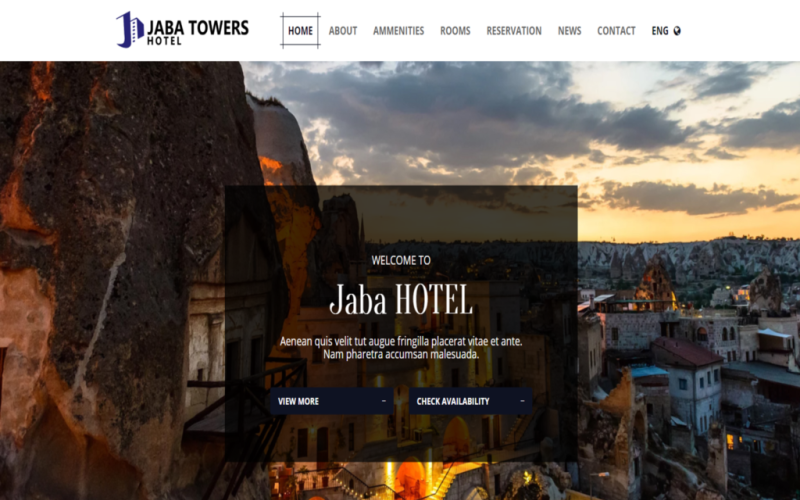 Jaba Hotel Bed & Breakfast-Modello di sito Web HTML5 premium multiuso