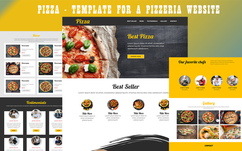 Pizza - Sjabloon voor een pizzeria-website