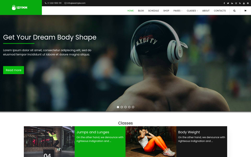 tGymm - WordPress主题的健身房和运动