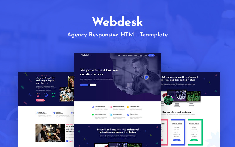 Webdesk - Modello di sito web reattivo dell'agenzia