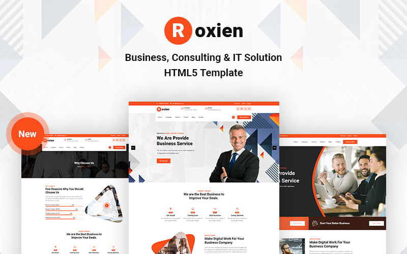Roxien - Modello di sito web HTML5 per affari e consulenza