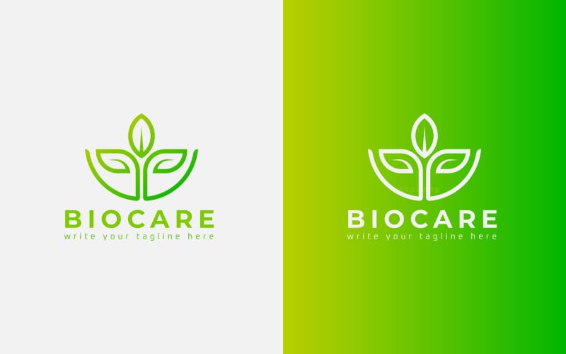 Bio Plant Logo Design, biologi, Eco, Vector Minimal Icon.