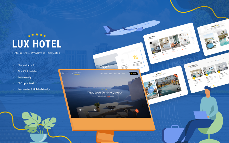 WordPress тема Hotel & BnB - LuxHotel