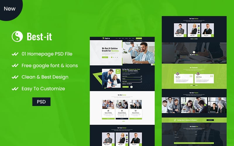 Best-It- IT Solutions & Business PSD Template