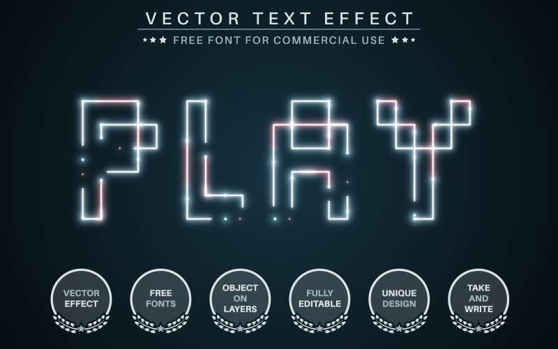 Play - Editable Text Effect, Font Style, Graphics Illustration