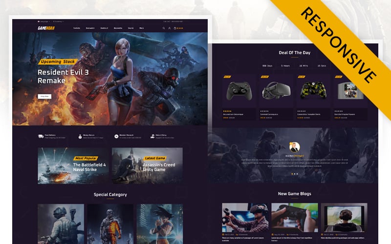 GameHoak - Bästa spelbutiken Opencart Responsive Theme