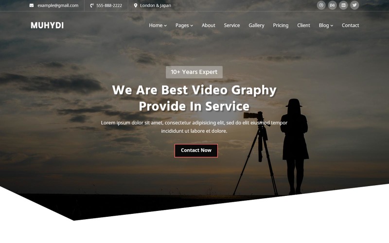 Muydi -Photograph & Videography Html5 webbplatsmall