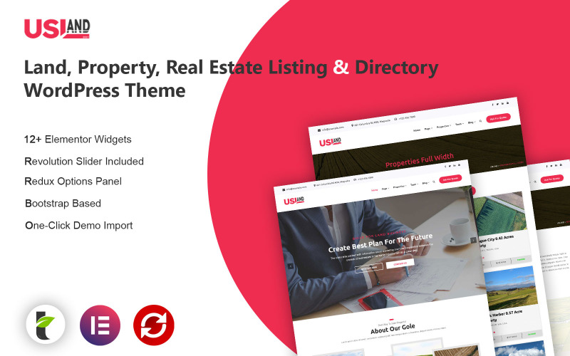 Usland - Tema WordPress per elenchi di proprietà, annunci immobiliari e directory