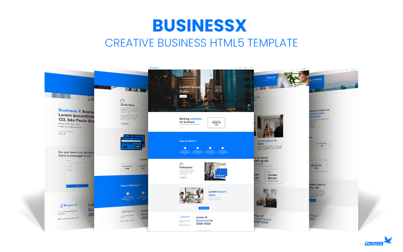 商业x -创意商业HTML5模板
