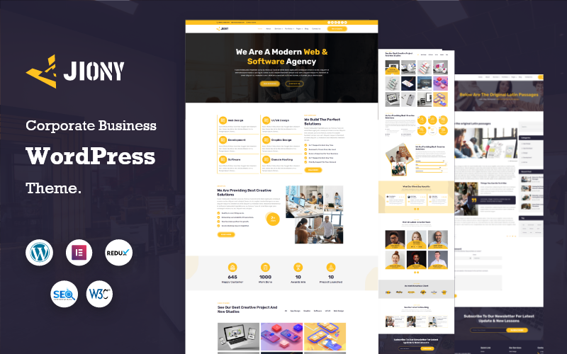 Jiony - Mehrzweck-WordPress-Theme für Unternehmen