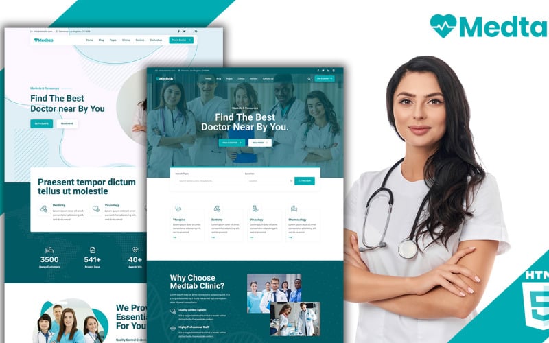 Medtab -医生诊所HTML5网站模板
