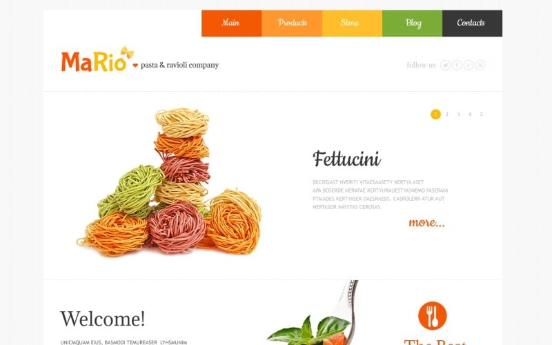 免费的意大利餐厅WordPress网站布局 & Template
