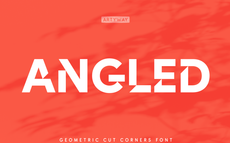 Lettertype Geometrisch gesneden hoeken
