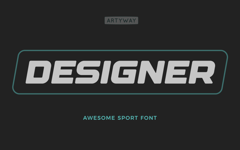 Designer kop en logo lettertype