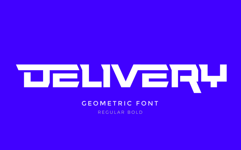 Bold Geometric Font Delivery