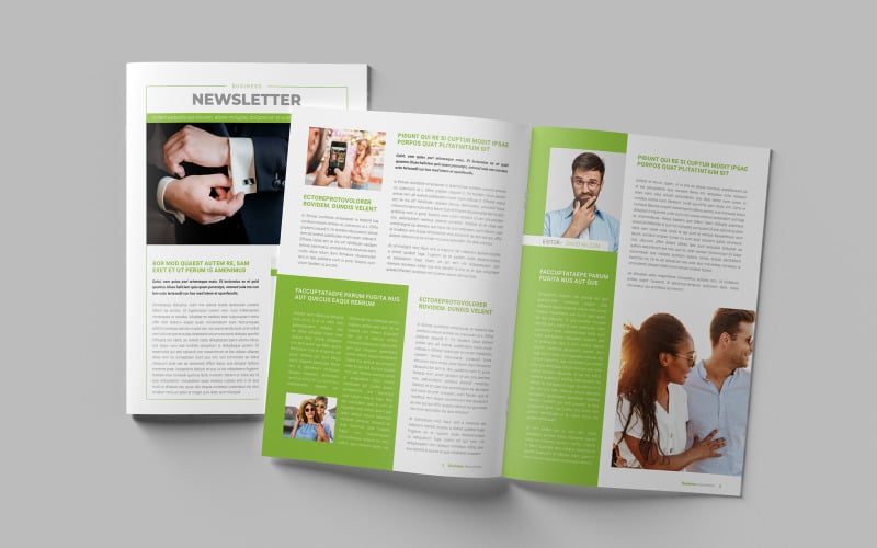 Modèle de newsletter hebdomadaire | Modèle de newsletter marketing | Modèle de newsletter de magazine InDesign