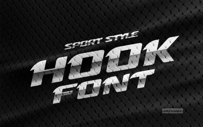 Sportstijl lettertype / haaklettertype