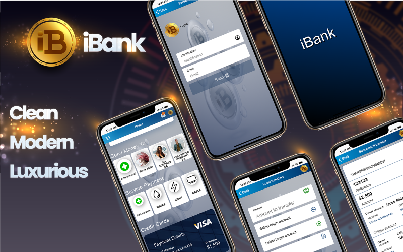 Aplicación de inicio iBank Ionic 5