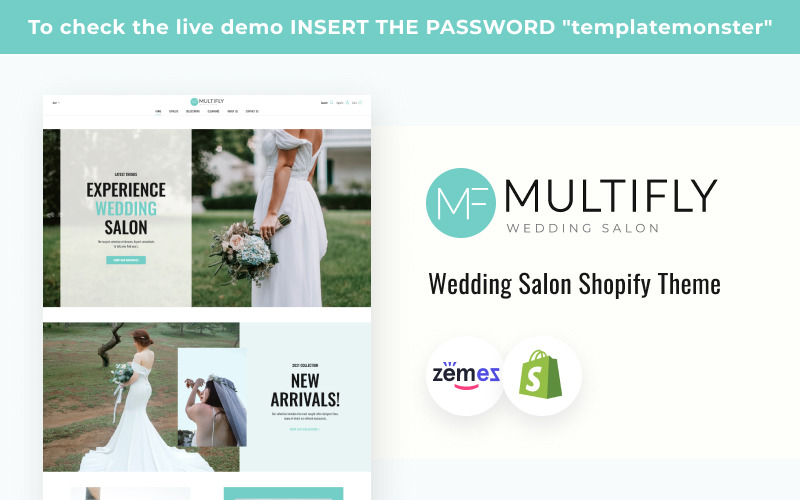 Multifly Svatební salon Shopify Téma