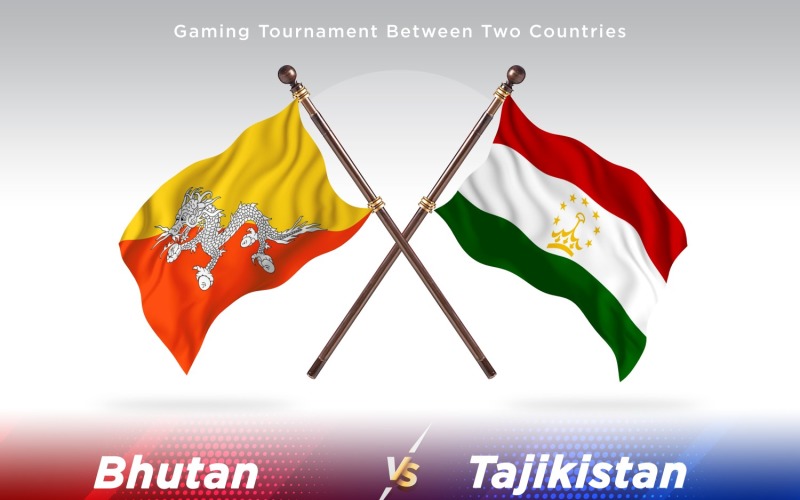 不丹对塔吉克斯坦的两面旗帜