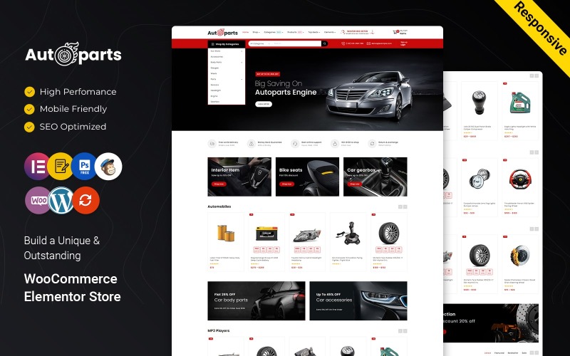 Autoparts - Tienda WooCommerce de respuesta multipropósito Mega Shop