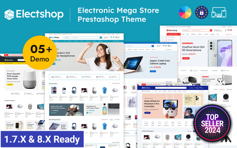 Electshop – Elektronikai és digitális áruház Prestashop érzékeny téma