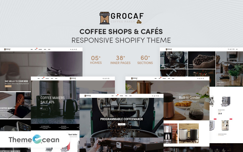 Grocaf - Coffeeshops en cafés Responsief Shopify-thema