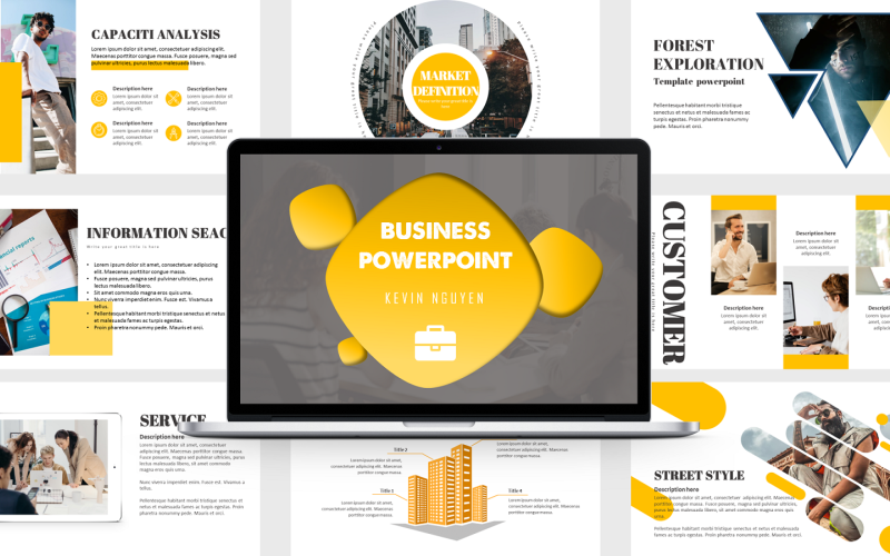 Multifunctionele PowerPoint-ontwerppresentatiesjabloon Nieuw