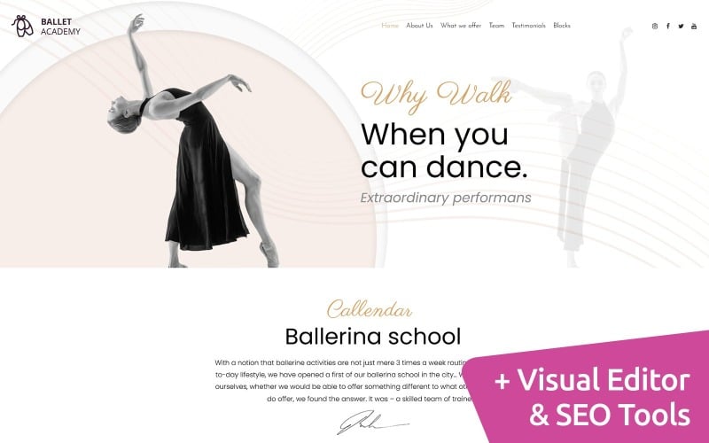 芭蕾摩托CMS网站模板