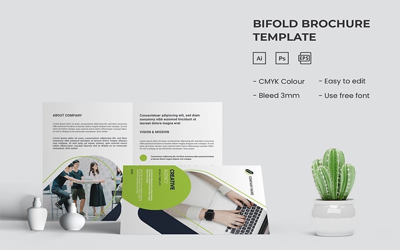 Agentur - Bifold-Broschürenvorlage