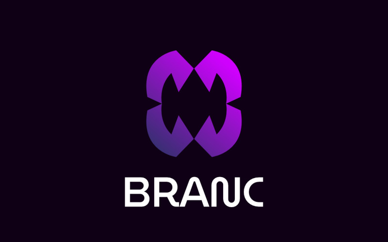 Gradient Monogram C Purple Futuristic Logo